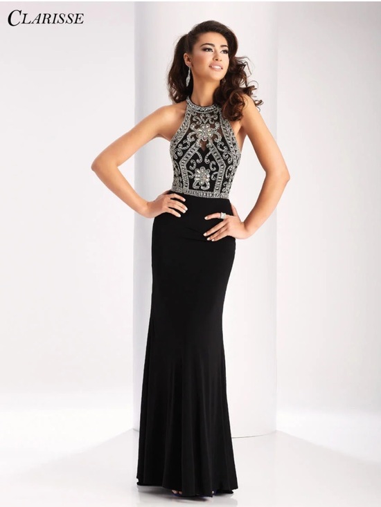 Clarisse Dresses & Skirts - Clarisse 2796 Couture House Maxi Mermaid Black Sequin Special Occasion Dress,S/M
